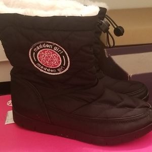 Cute Madden Girl Black Winter Boots